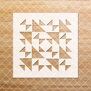 Quilt Barn Stencil, Silhouette Stencil, Quilt Stencil, Hip Stencil Design, Tile stencil, DIY Stencil, Wall stencil, Geometric Stencil - 8