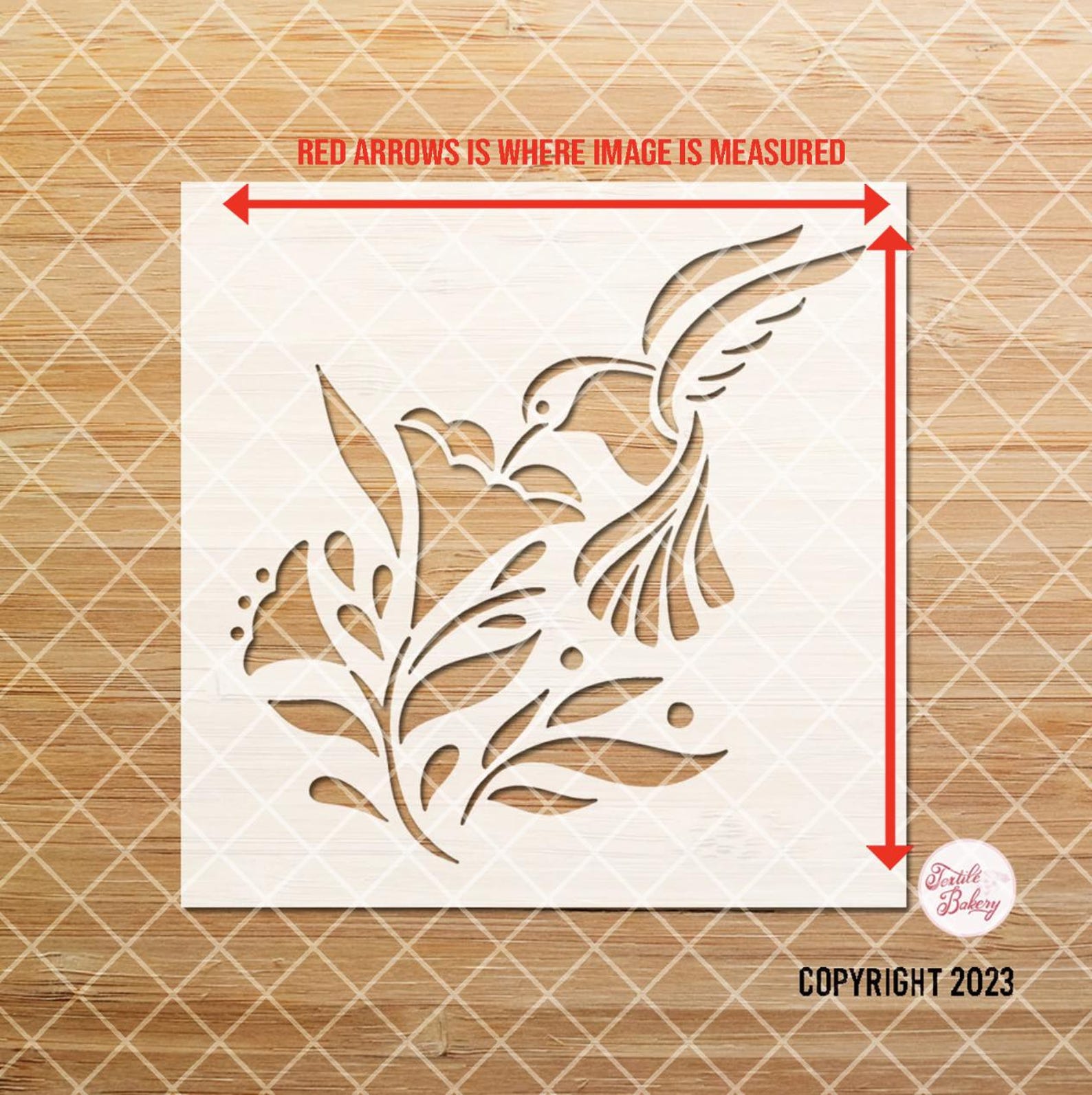 Hummingbird Stencil-stencils-stencils for Painting-art Stencil-plastic ...