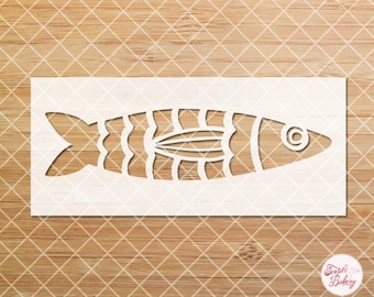 Single Sardine Stencil, Fish Stencil For Painting, Nautical Stencil, Stencil for Wood Sign, Reusable Ocean Stencils, Craft Stencil