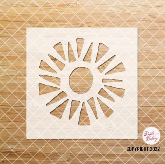 Boho Sun Stencil, Folk Art, Sun Folk Art Stencil, Cute Sun Stencil, Sun Stencil, Sun Stencil, Reusable Stencil, Southwest Stencil, Stencil