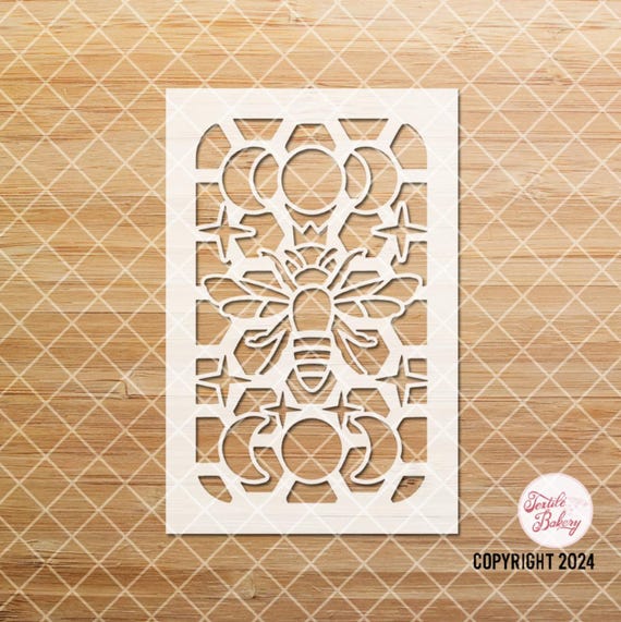 Bee Stencil, Bee Silhouette Stencil, Spring Bee Design, Craft Stencil,  Reusable stencil, Queen Bee Stencil, Tarot Card Bee Stencil, DIY