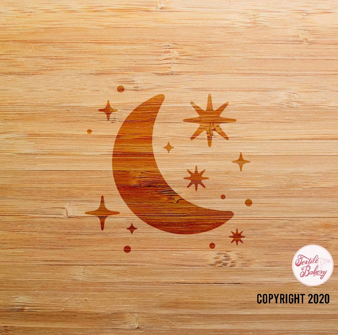 Moon and Stars Stencil, Cute Stencil, Moon Stencil, Wall Stencil