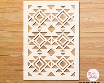Quilt Barn Stencil, Silhouette Stencil, Quilt Stencil, Hip Stencil Design, Tile stencil, DIY Stencil, Wall stencil, Geometric Stencil - 4