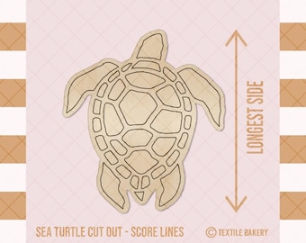 Sea Turtle Cut Out Wood Blank, Turtle Wood Blank for Jewelry, Ocean Wood Craft for DIY, DIY Wood Blanks for Crafting - Unfinished Wood