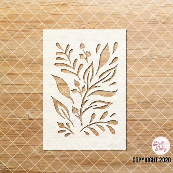 Leaf Stencil, Stencil Leaves, Stencil Design, Floral Leaves Stencil, Wall Stencil, Reusable Stencil, DIY Stencil, Floral Leaves, Botanical