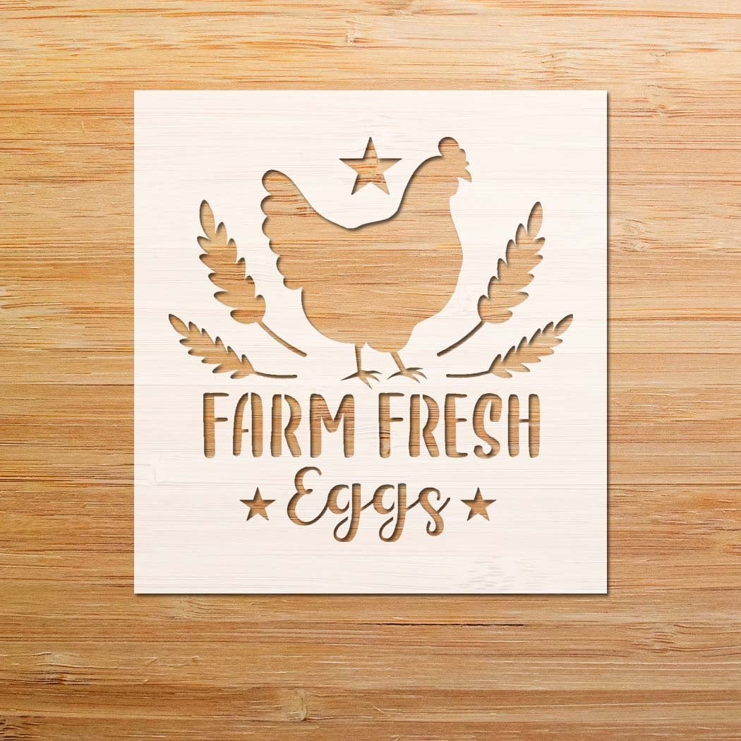 Farm Fresh Eggs Stencil Farm Stencil Barn Stencil Farm | Etsy