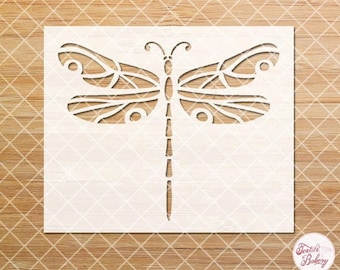 Dragonfly Stencil, Silhouette Stencil, Stencil, Animal Stencil, Craft Stencil, Reusable stencil, Dragonfly for Painting, DIY Stencil