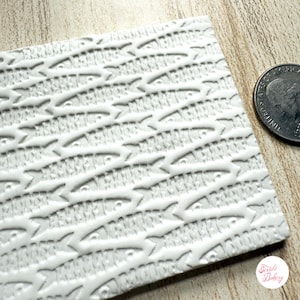 Sardine Fish Clay Roller, Pattern Polymer Clay Roller, Texture Roller, Nautical Roller, Polymer Clay Tool, Clay Roller, Fishy Clay Roller