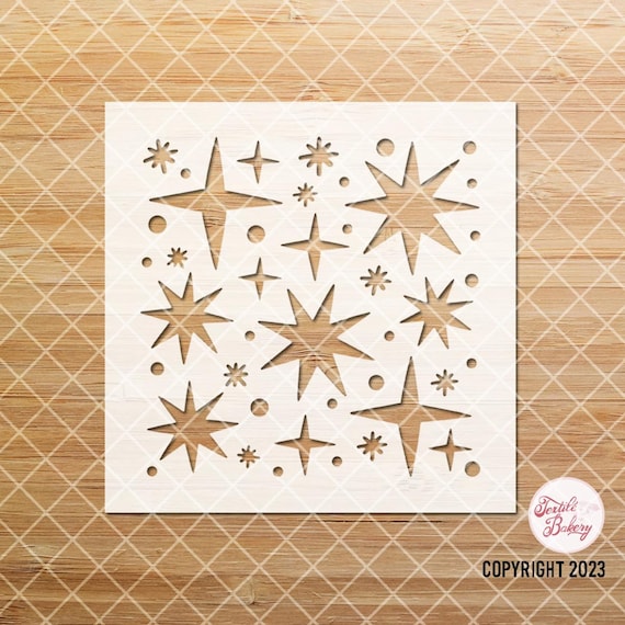 Stars Stencil, Cute Stencil, Star Stencil, Wall Stencil, Reusable, Journal Stencil, Galaxy Stencil, Space Stencil, Space Stars, DIY Crafting