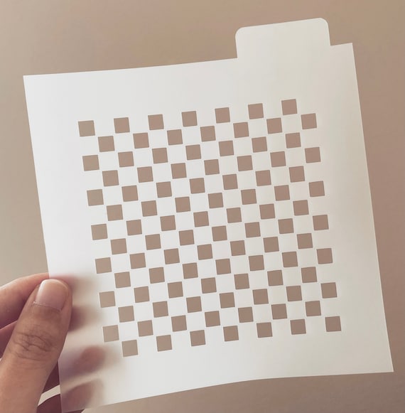 Checkered Stencil for Polymer Clay Earrings, Clay Art Tools, Powder Stencil, Clay Art Stencil, Checker Stencil, Checkers, Texture Stencil