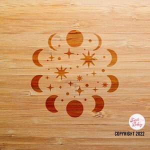Moon Phases Stencil, Magical Stencil, Moon Stencil, Moons Stencil ...