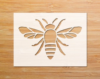 Bee Stencil, Bee Silhouette Stencil, Bee Body Stencil, Bee Stencil Design, Craft Stencil,  Reusable stencil, Bee Design Stencil, DIY Stencil