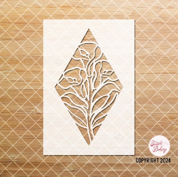 Calla Lily Stencil, Wildflower Stencils For Painting, Flower Stencil for Wood Signs, Lilies Stencil, Reusable Floral Stencils, Reusable