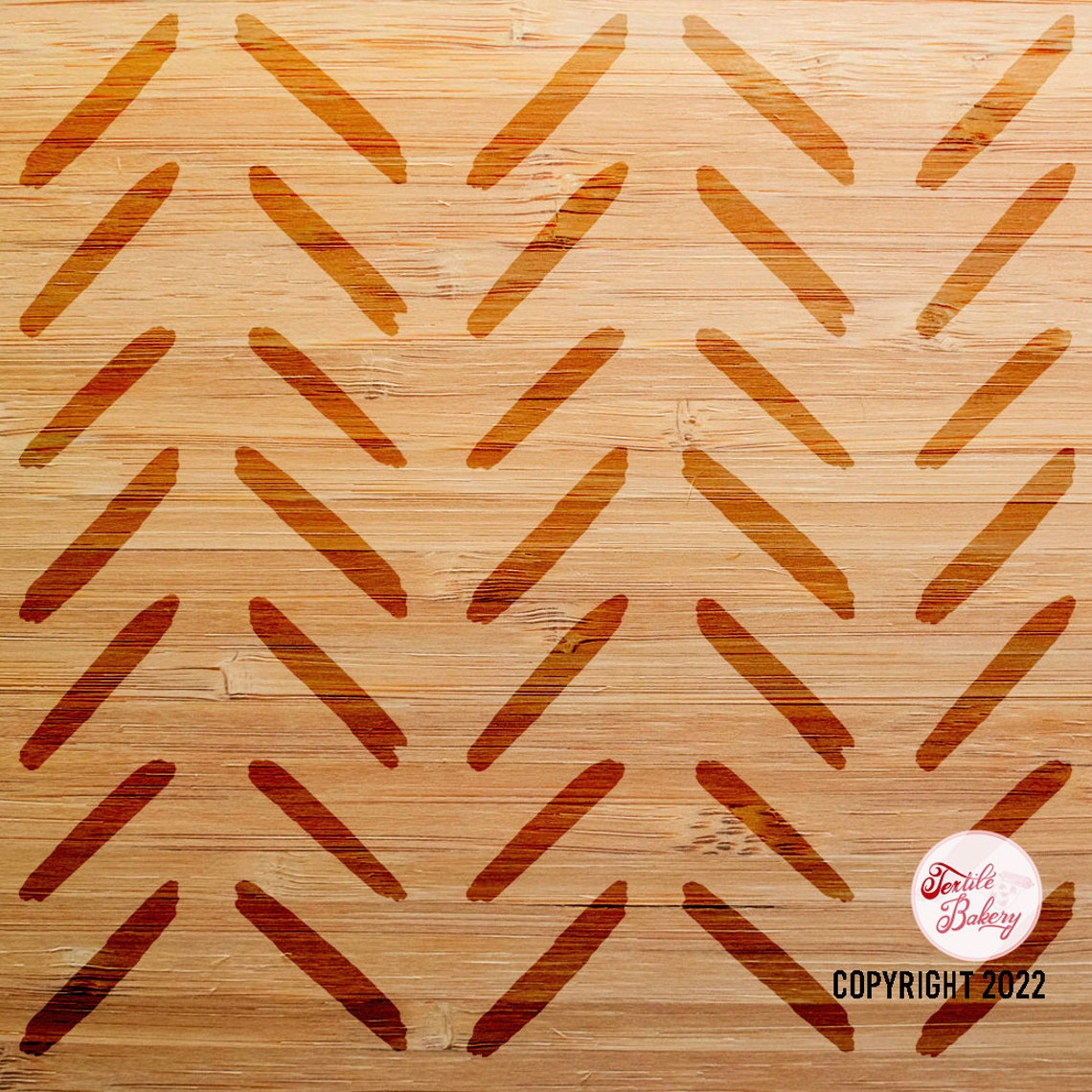Herringbone Stencil Geometric Wall Stencil DIY Stencil Etsy