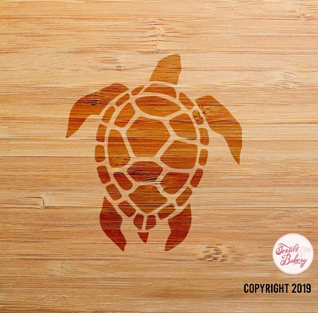 Single Sea Turtle Stencil Sea Turtle Nautical Stencil Etsy