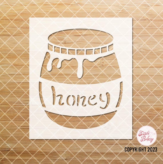 Farm Fresh Honey Stencil, Bee Stencil, Honey Jar Stencil, Spring Stencil, Craft Stencil,  Reusable stencil, Farmer Stencil, DIY Stencil