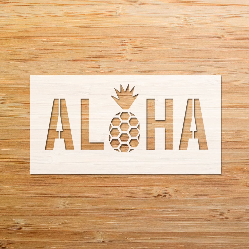 aloha-stencil-aloha-pineapple-stencil-hawaii-stencil-etsy