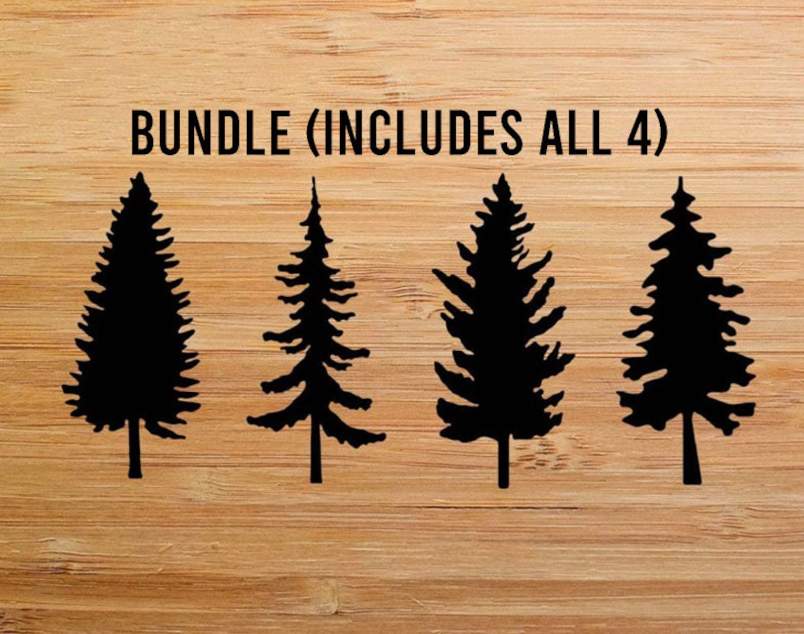Pine Tree Stencil Bundle Fir Tree Stencil Bundle Christmas - Etsy