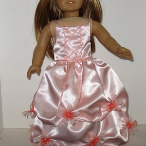 18&quot; Doll Clothes fit American Girl Made for a Princess: Flower Gown Set PEACHY PINK