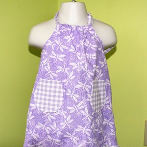 Baby Toddler Girl Summer Halter Dress Sundress 24 month 2T 2 years+ Fun Whimsical Comfortable Pockets LAVENDER DRAGONFLY