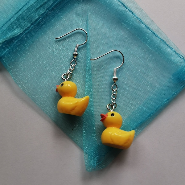 Resin Rubber Duck Earrings