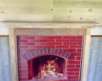 1011 Fireplace Mantel Surround Paintable Fluted Legs Handcrafted. Custom to fit
