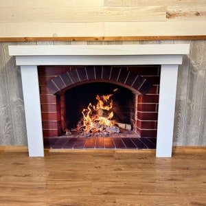 1020 Fireplace Mantel Surround Primed White. Custom built to fit your fireplace
