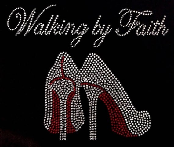 Faith Walking By Faith 8x9.5 Faith Rhinestone Bling | Etsy