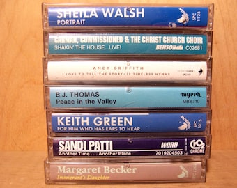 Vintage Christian Music Cassettes from 1960's to 1990's