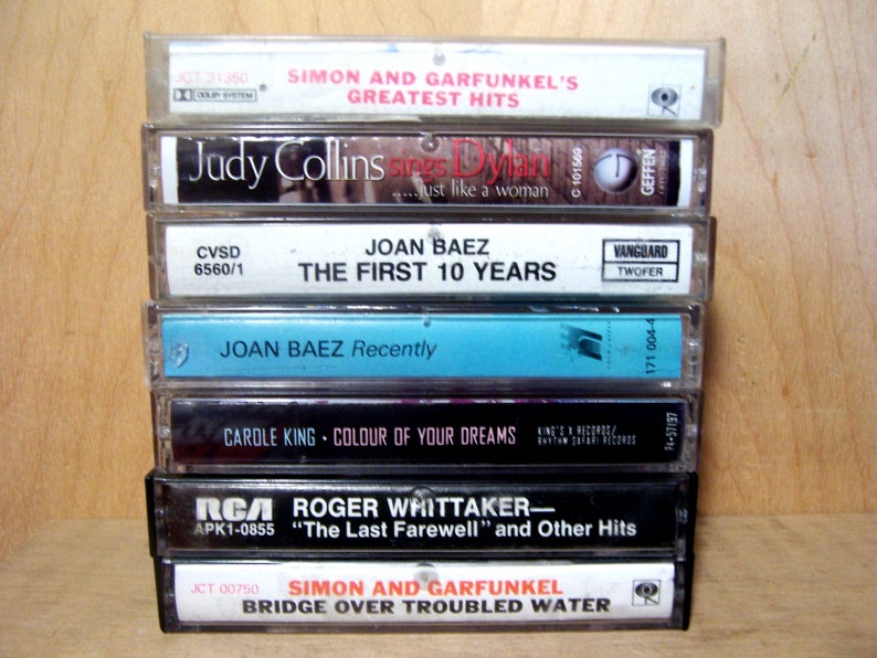 Vintage Folk Cassette Tapes from 60's to 90'S image 1