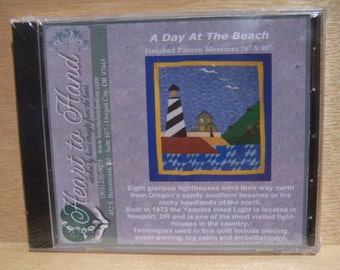 Heart to Hand CD ROM Quilting Pattern - A Day at the Beach 78 x 90