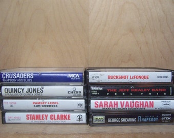 Vintage JAZZ & BLUES  Cassette Tapes - 1960's - 1990's