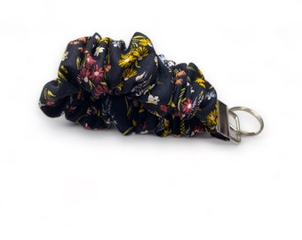 Key ring, scrunchies, flowers, black