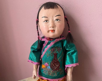 ヴィンテージ中国張り子人形 - Etsy 日本