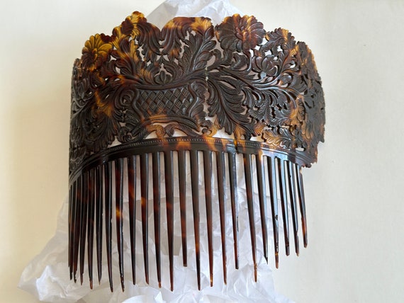 Old Tortoiseshell Hair Comb Lot (3) as found - image 5