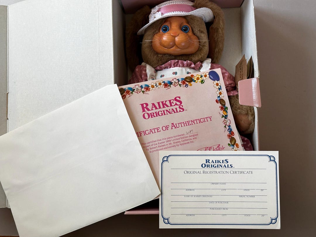 Robert Raikes Bears 1988 16 Mrs Nickleby Easter Bunny Rabbit Mint in ...