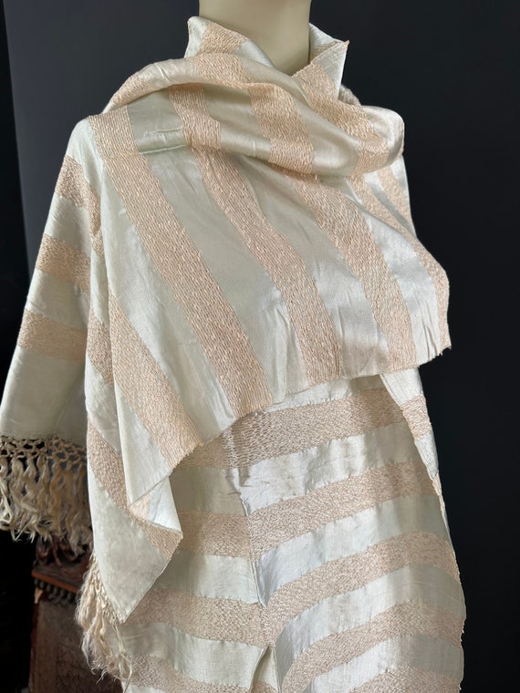 Mint Elegant Antique Shawl Wrap Scarf Seafoam Gree