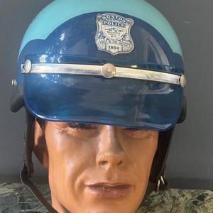 Vintage Motorcycle Police Helmet - Etsy