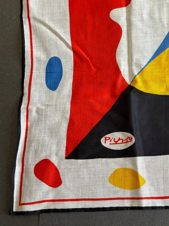 Vintage Pablo Picasso Kerchief Head Scarf - image 3