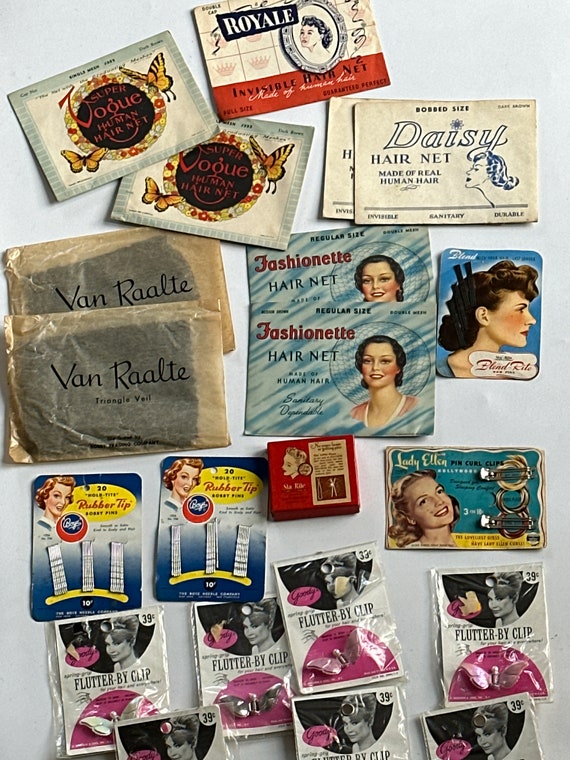 Vintage Van Raalte Veils Vogue Hair Nets Goody Ha… - image 1