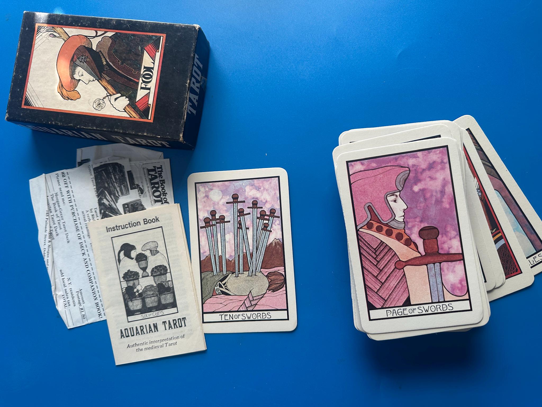 Vintage Aquarian TAROT Cards THE FOOL Halloween 1970 Complete W