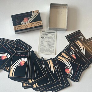 Recuerdo de la Feria Mundial de Chicago de 1933: Baraja de cartas BLACK DECK. Un siglo de progreso.