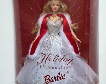 Vintage Holiday 2001 Celebration Barbie Doll w Tiara Mint in Box