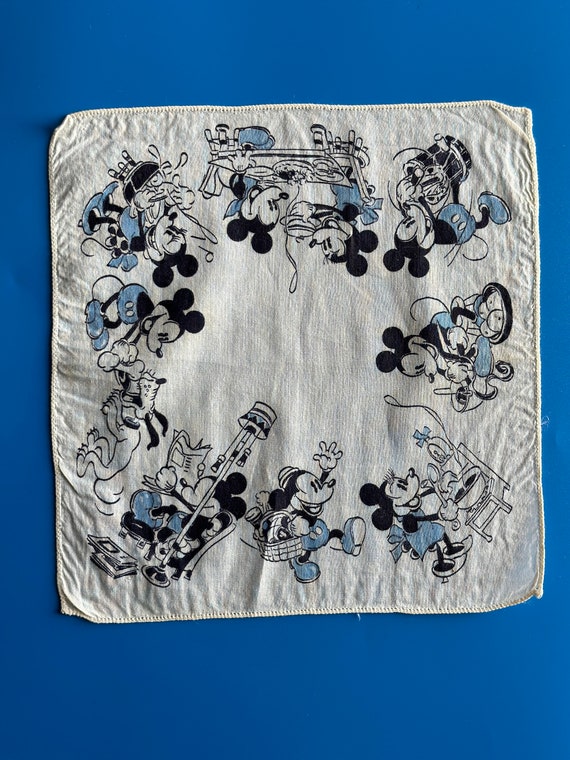 Vintage Mickey Minnie Mouse Child Handkerchief