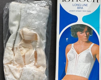 Vintage Playtex 18 Hour Long Line White Bra 40C Mint In Box