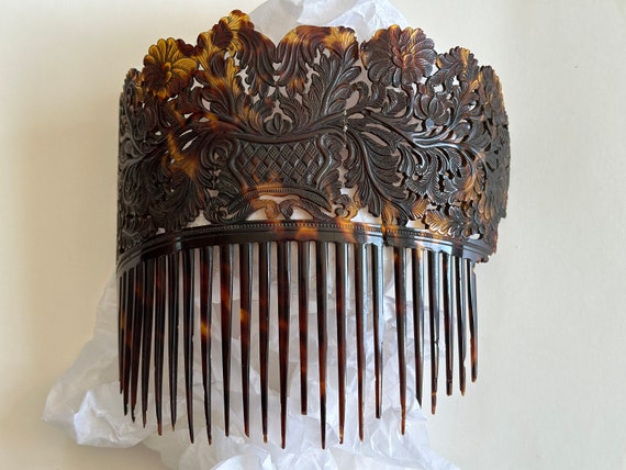 Old Tortoiseshell Hair Comb Lot (3) as found - image 2