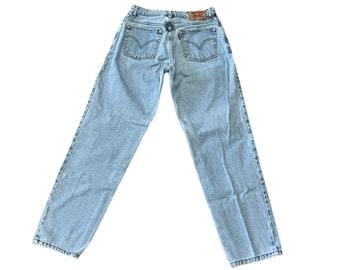 1990s LEVIS Red Tab 550 Light Wash Vintage Denim // Size 10 (actual fit is 30” Waist)