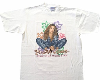 1999 BRITNEY SPEARS ...BABY One More Time Promotional Vintage T Shirt // Size Large