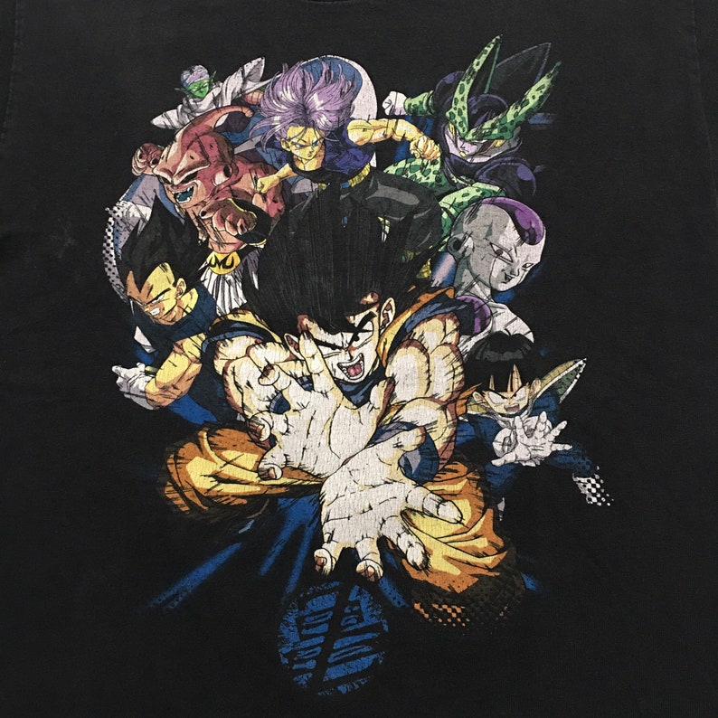 2000 DRAGON BALL Z Season 5 Distressed Vintage T Shirt Size Youth Large