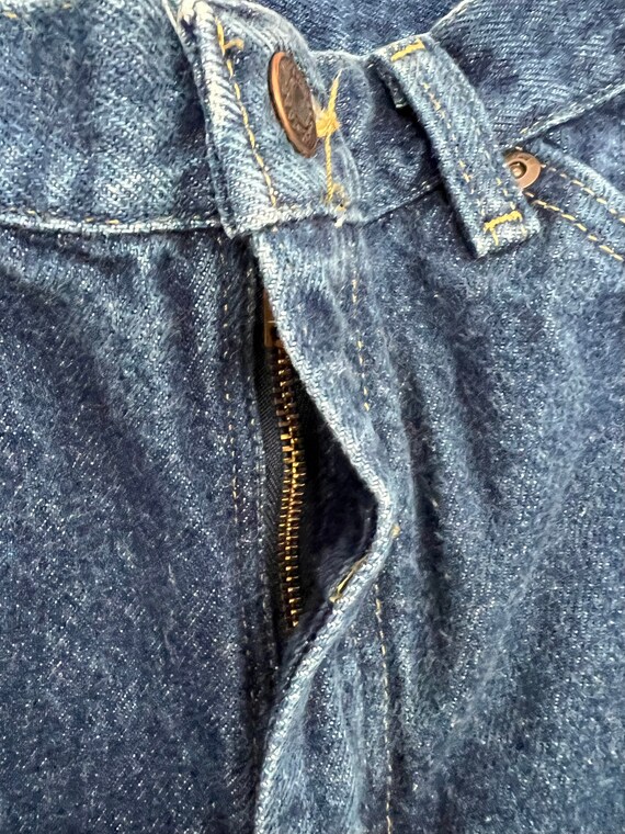 1990s LEE Vintage Dark Denim Blue Jean // size 34… - image 3